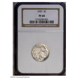 1937 5C PR68 NGC. A glittering, untoned specimen with 1937[5C] PR68 NGC.