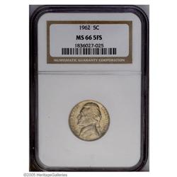 1962 5C MS66 Five Full Steps NGC. 1962[5C] MS66 Five Full Steps NGC.