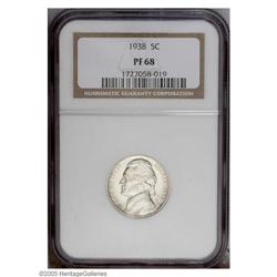 1938 5C PR68 NGC. A boldly struck, essentially flawles 1938[5C] PR68 NGC.