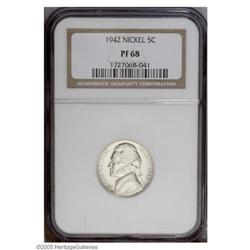 1942 5C Type One PR68 NGC. Brilliant and untoned with 1942[5C] Type One PR68 NGC.