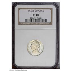 1942-P 5C Type Two PR68 NGC. An essentially flawless e 1942-P[5C] Type Two PR68 NGC.