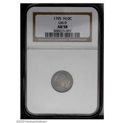 1795 H10C AU58 NGC. V-6, LM-9, R.4. Apple-green, lilac 1795[H10C] AU58 NGC.