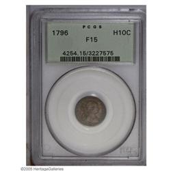 1796 H10C Fine 15 PCGS. V-1, LM-1, R.3. The I in LIBER 1796[H10C] Fine 15 PCGS.