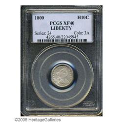 1800 H10C LIBEKTY XF40 PCGS. V-2, R.4. The R in LIBERT 1800[H10C] LIBEKTY XF40 PCGS.
