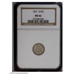 1831 H10C MS62 NGC. V-1, LM-6, R.1. Dove-gray centers 1831[H10C] MS62 NGC.