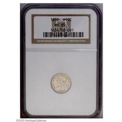 1832 H10C MS65 NGC. LM-4, R.4. One of the few Bust Hal 1832[H10C] MS65 NGC.