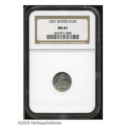 1837 H10C Large Date (Curl Top 1) MS61 NGC. Slanted 1 1837[H10C] Large Date (Curl Top 1) MS61 NGC.