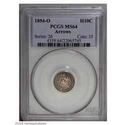1854-O H10C Arrows MS64 PCGS. Screaming original, this 1854-O[H10C] Arrows MS64 PCGS.
