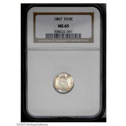1867 H10C MS65 NGC. Apart from the unique 1870-S, the 1867[H10C] MS65 NGC.
