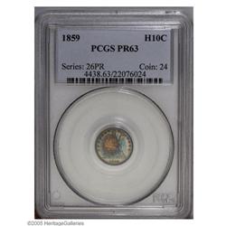 1859 H10C PR63 PCGS. The 18 and the 9 in the date are 1859[H10C] PR63 PCGS.