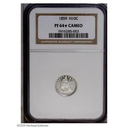 1859 H10C PR64 S Cameo NGC. Considered a one-year sub 1859[H10C] PR64 [S Cameo NGC.