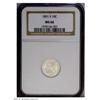 Image 1 : 1891-S 10C MS66 NGC. Superb, near-flawless, satiny sur 1891-S[10C] MS66 NGC.