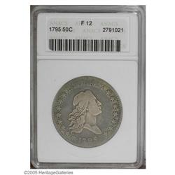 1795 50C 2 Leaves Fine 12 ANACS. O-110, R.4. Deep stee 1795[50C] 2 Leaves Fine 12 ANACS.