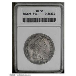 1806/5 50C AU50 ANACS. O-103, R.2. A richly detailed D 1806/5[50C] AU50 ANACS.