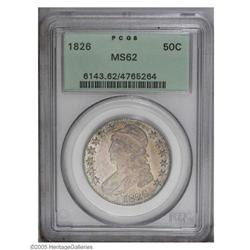 1826 50C MS62 PCGS. O-110, R.2. Frosty surfaces with l 1826[50C] MS62 PCGS.
