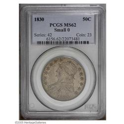 1830 50C Small 0 MS62 PCGS. O-103, R.1. Fully original 1830[50C] Small 0 MS62 PCGS.