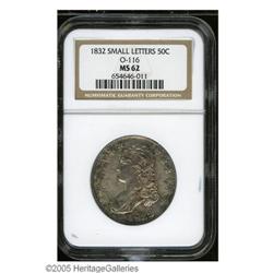 1832 50C Small Letters MS62 NGC. The surfaces are unqu 1832[50C] Small Letters MS62 NGC.