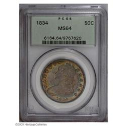 1834 50C Small Date, Small Letters MS64 PCGS. O-109, R 1834[50C] Small Date, Small Letters MS64 PCGS