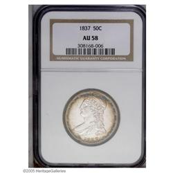 1837 50C AU58 NGC. The 1837 is one of only two issues 1837[50C] AU58 NGC.