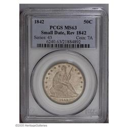 1842 50C Small Date, Large Letters MS63 PCGS. This ass 1842[50C] Small Date, Large Letters MS63 PCGS