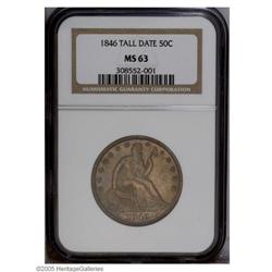1846 50C Tall Date MS63 NGC. Although not attributed o 1846[50C] Tall Date MS63 NGC.