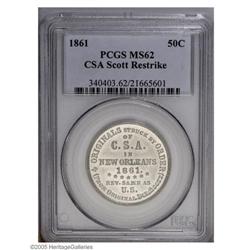 1861 50C Scott Token MS62 PCGS. Several years after di 1861[50C] Scott Token MS62 PCGS.
