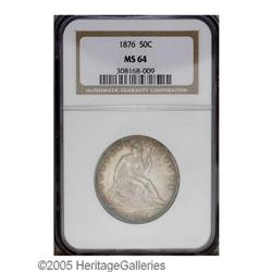 1876 50C MS64 NGC. Type One Reverse. 1876[50C] MS64 NGC.