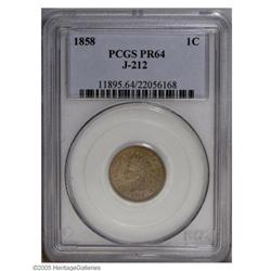 1858 P1C Indian Cent, Judd-212, Pollock-263, R.4, PR64 1858[P1C] Indian Cent, Judd-212, Pollock-263,