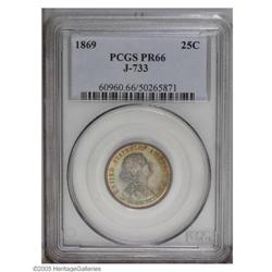 1869 25C Standard Silver Quarter Dollar, Judd-733, Pol 1869[25C] Standard Silver Quarter Dollar, Jud
