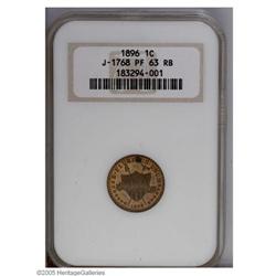 1896 P1C One Cent, Judd-1768, Pollock-1983, R.5, PR63 1896[P1C] One Cent, Judd-1768, Pollock-1983, R