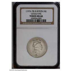 (1976-1978) Gould Inc. Token MS66 NGC. Dies of Pollock- (1976-1978) Gould Inc. Token MS66 NGC.