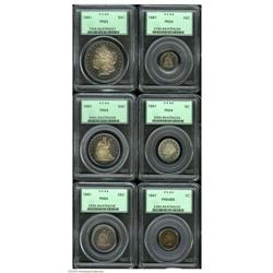1891 1C Cent PR64 Brown PCGS. The otherwise dark-brown An 1891 Proof Set PR62 to PR64 PCGS.