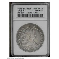 1795 S$1 Draped Bust, Off Center--Scratched--ANACS. Fi 1795[S$1] Draped Bust, Off Center--Scratched-