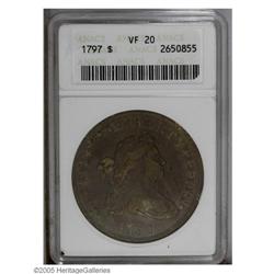 1797 S$1 10x6 Stars VF20 ANACS. B-3, BB-71, R.2. The o 1797[S$1] 10x6 Stars VF20 ANACS.