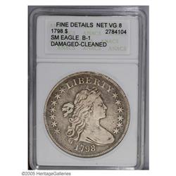 1798 S$1 Small Eagle, 13 Stars--Damaged, Cleaned--ANAC 1798[S$1] Small Eagle, 13 Stars--Damaged, Cle