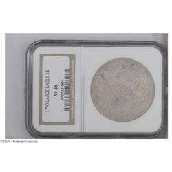 1798 S$1 Large Eagle VF35 NGC. B-31, BB-115, High R.3. 1798[S$1] Large Eagle VF35 NGC.