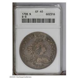 1798 S$1 Large Eagle XF40 ANACS. B-8 1798[S$1] Large Eagle XF40 ANACS.