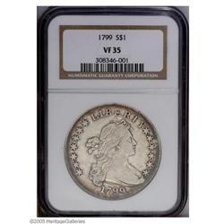 1799 S$1 VF35 NGC.From The Lexington Collection. 1799[S$1] Irregular Date, 13 Stars VF35 NGC.