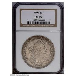 1800 S$1 XF45 NGC. B-8, BB-188, R.3. A diagnostic die 1800[S$1] XF45 NGC.