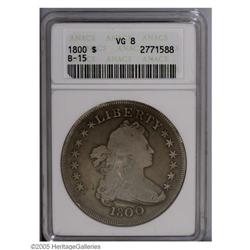 1800 S$1 10 Arrows VG8 ANACS. B-15, BB-195, R.3. Gunme 1800[S$1] 10 Arrows VG8 ANACS.