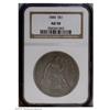 Image 1 : 1846 S$1 AU50 NGC. A deep coating of charcoal-brown to 1846[S$1] AU50 NGC.