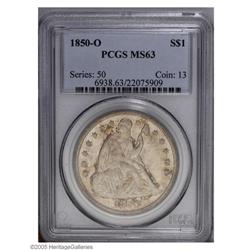 1850-O S$1 MS63 PCGS. Duncan D. Lee, writing in the CD 1850-O[S$1] MS63 PCGS.