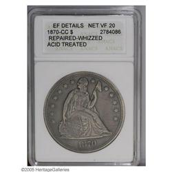 1870-CC S$1 --Repaired, Whizzed, Acid Treated--ANACS. X 1870-CC[S$1]--Repaired, Whizzed, Acid Treate