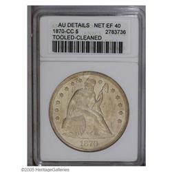 1870-CC S$1 --Tooled, Cleaned--ANACS. AU Details, Net X 1870-CC[S$1]--Tooled, Cleaned--ANACS. AU Det
