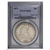 Image 1 : 1872 S$1 MS62 PCGS. Silver-gray surfaces display wisps 1872[S$1] MS62 PCGS.
