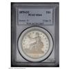 Image 1 : 1875-CC T$1 MS64 PCGS. Type One Reverse. Boldly struck 1875-CC[T$1] MS64 PCGS.