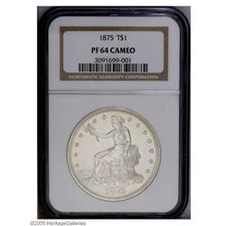1875 T$1 PR64 Cameo NGC. While the 1875 is undistingui 1875[T$1] PR64 Cameo NGC.