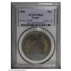 1883 T$1 PR64 PCGS. When held beneath a light the fiel 1883[T$1] PR64 PCGS.