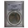 Image 1 : 1883 T$1 PR64 PCGS. When held beneath a light the fiel 1883[T$1] PR64 PCGS.
