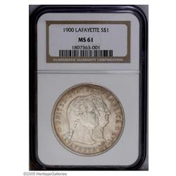 1900 S$1 Lafayette Dollar MS61 NGC. Peripheral russet 1900[S$1] Lafayette Dollar MS61 NGC.